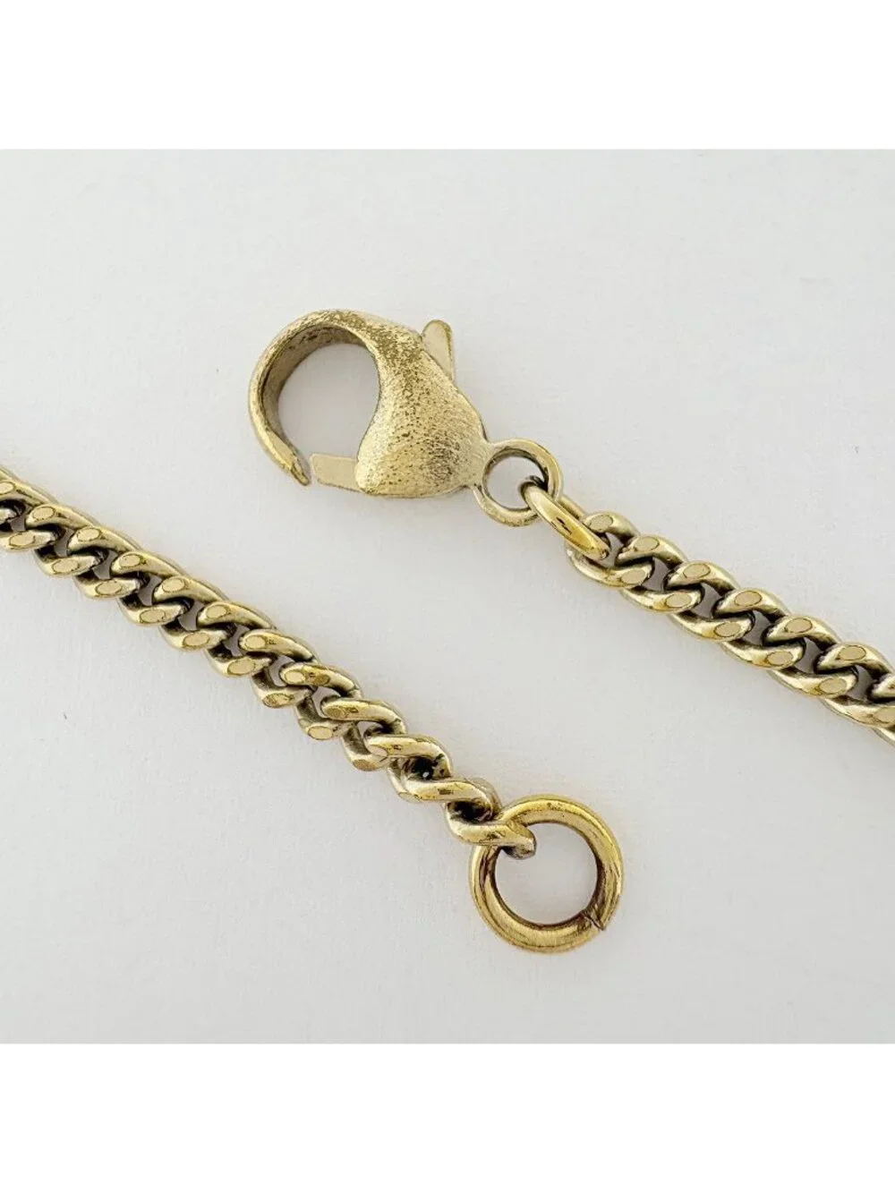Chanel Necklace CC Logo Ribbon Gold Plated Black
